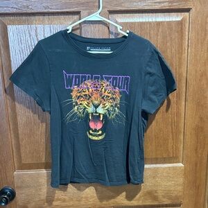 Prince Peter Collection Black Tee with Tiger Graphic